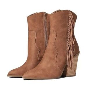 DV by Dolce Vita Nemily Fringe Boots in Tan